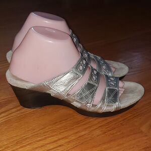 Romika silver leather sandals